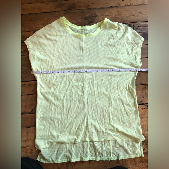 Yellow striped sheer lululemon tee - Picture 7 of 7